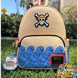 Loungefly One Piece Waves Textured Mini Backpack